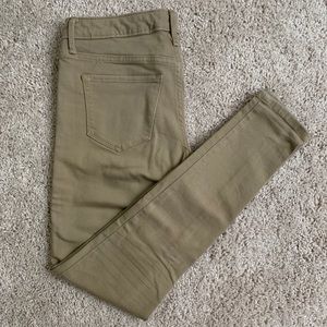 Khaki Mid-Rise Jeggings